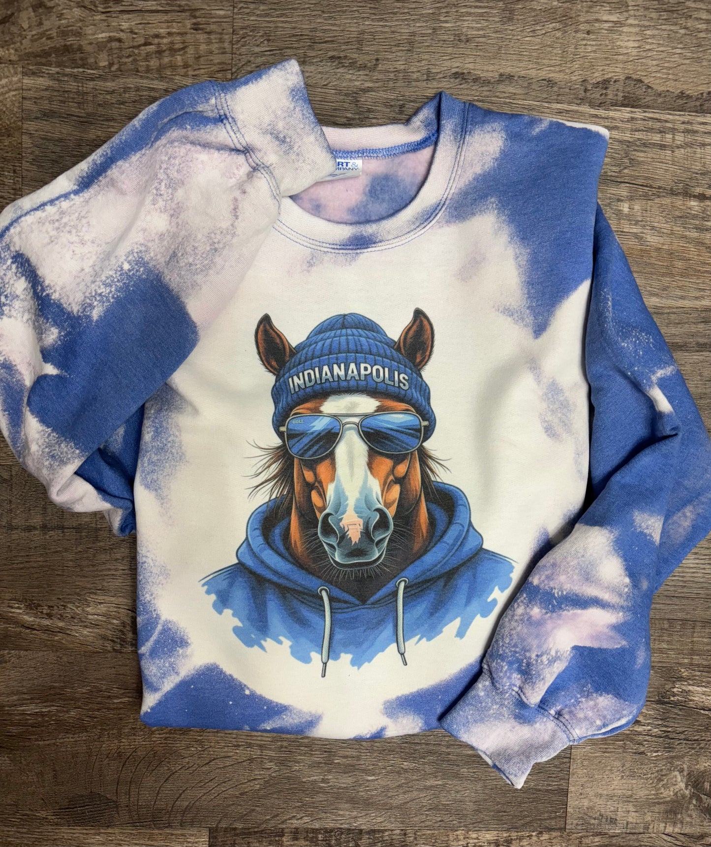 Bleached Spirit Animal Football Crewnecks