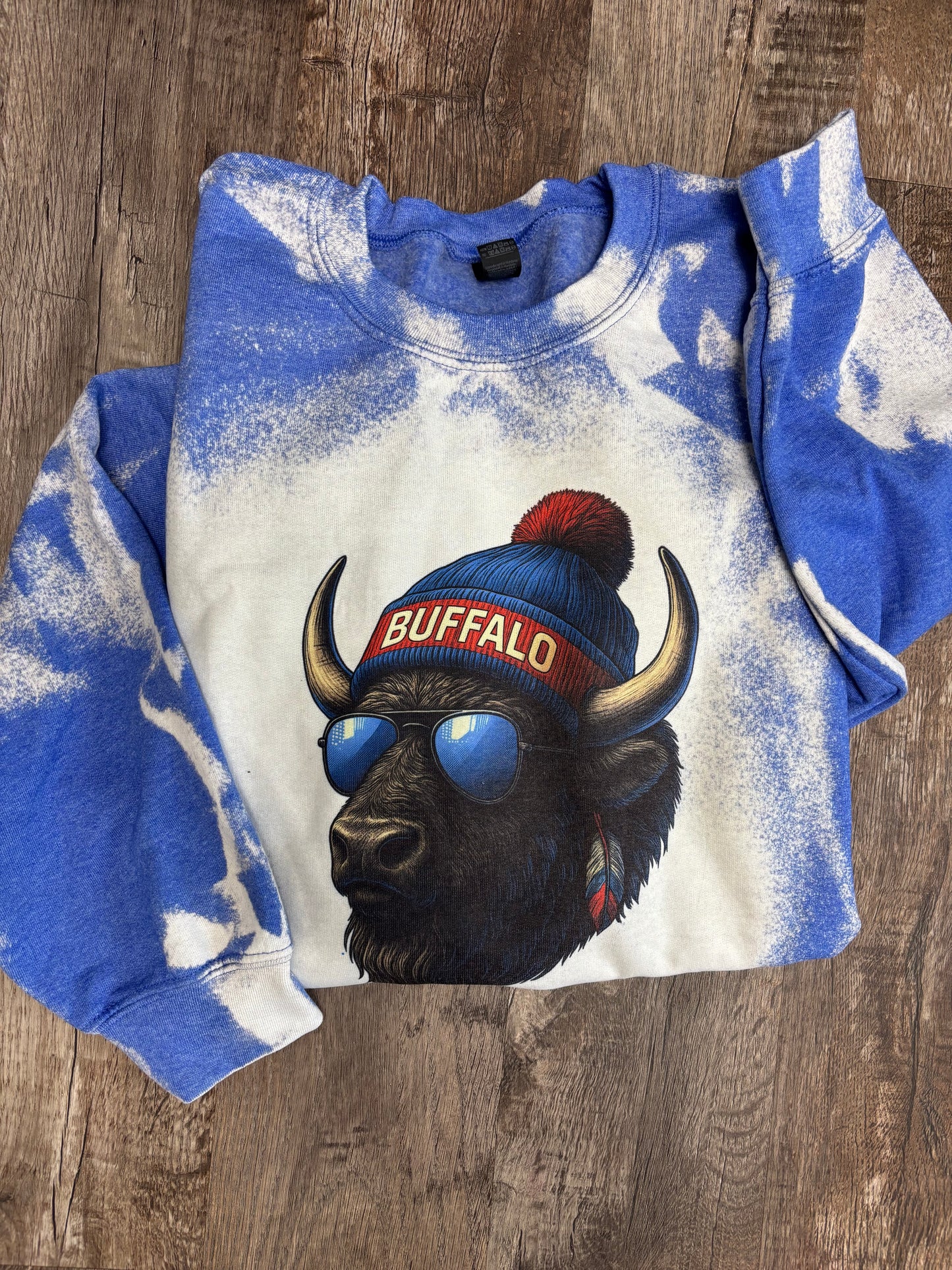 Bleached Spirit Animal Football Crewnecks