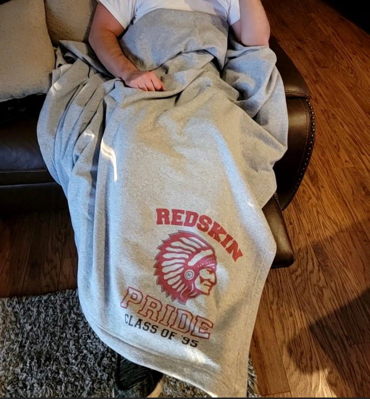 Redskin Pride oversized personalized blanket