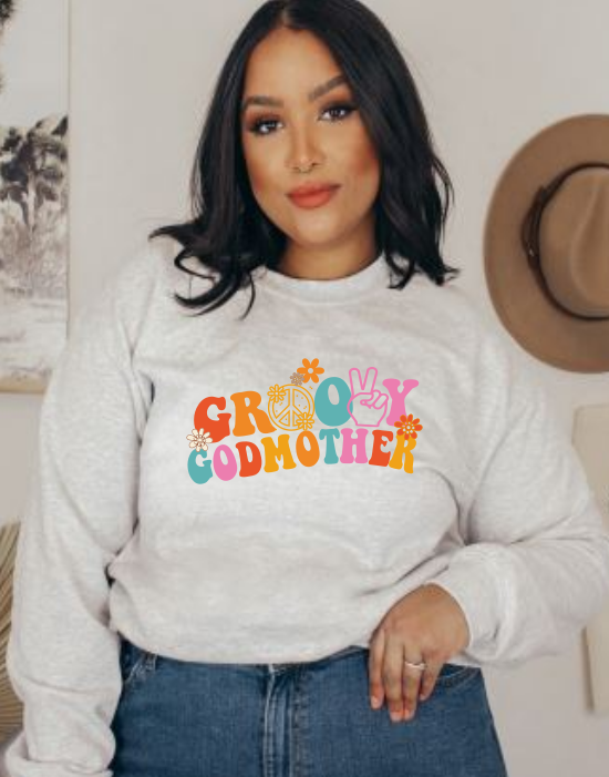 Groovy Mama Crewneck Sweatshirt -Customized