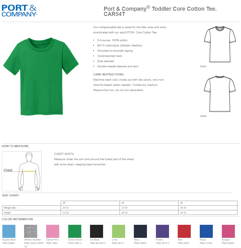 Impact Softball Infant and Toddler Tees