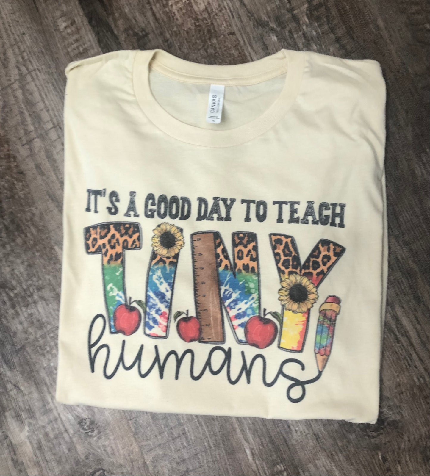 It’s a good day to teach Tiny Humans- Retro Graphic - Vintage Teacher Shirt