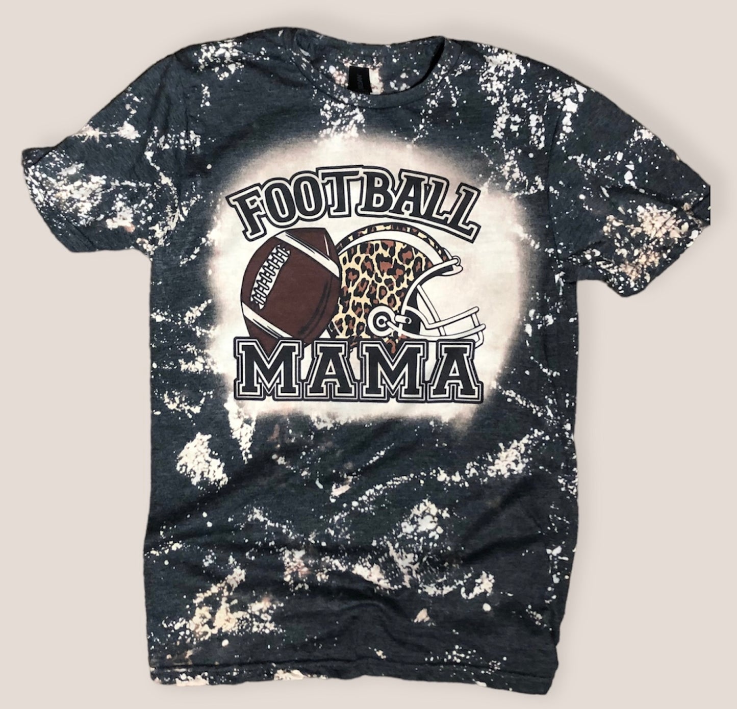 Football Mama Unisex Bleached T-Shirt - Liv's Boutique