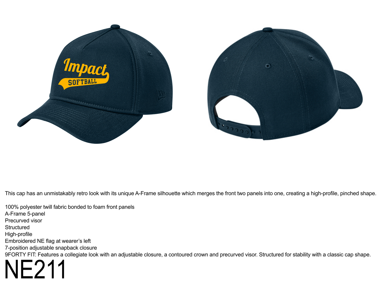 Impact Softball New Era Baseball Caps - Liv's Boutique