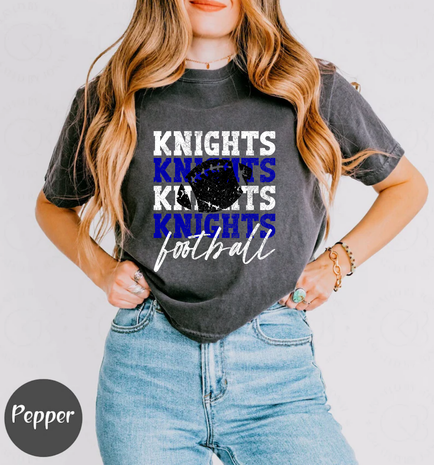 Vintage Football Personalized School Stacked Design
