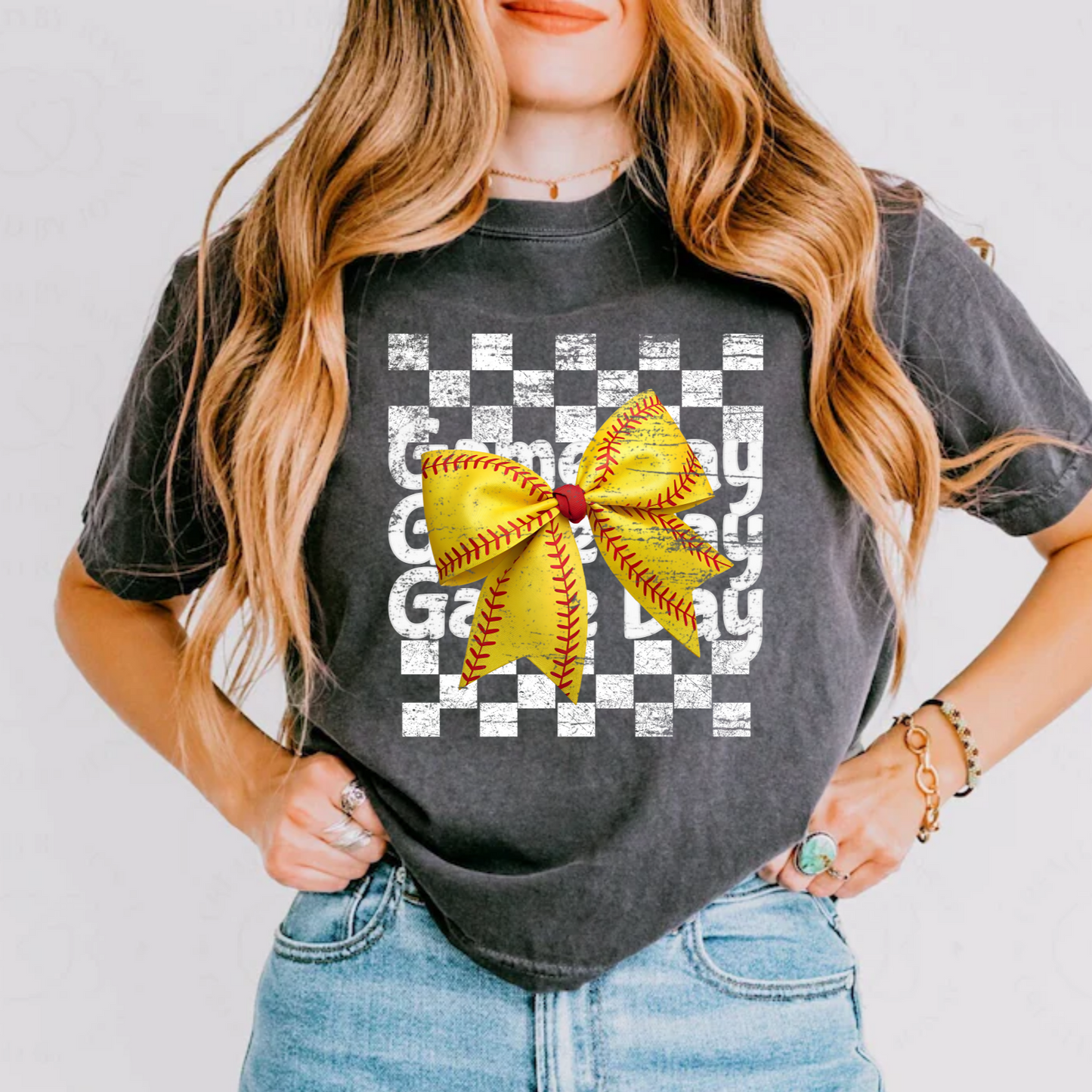 Softball Coquette Bow Game Day Shirt