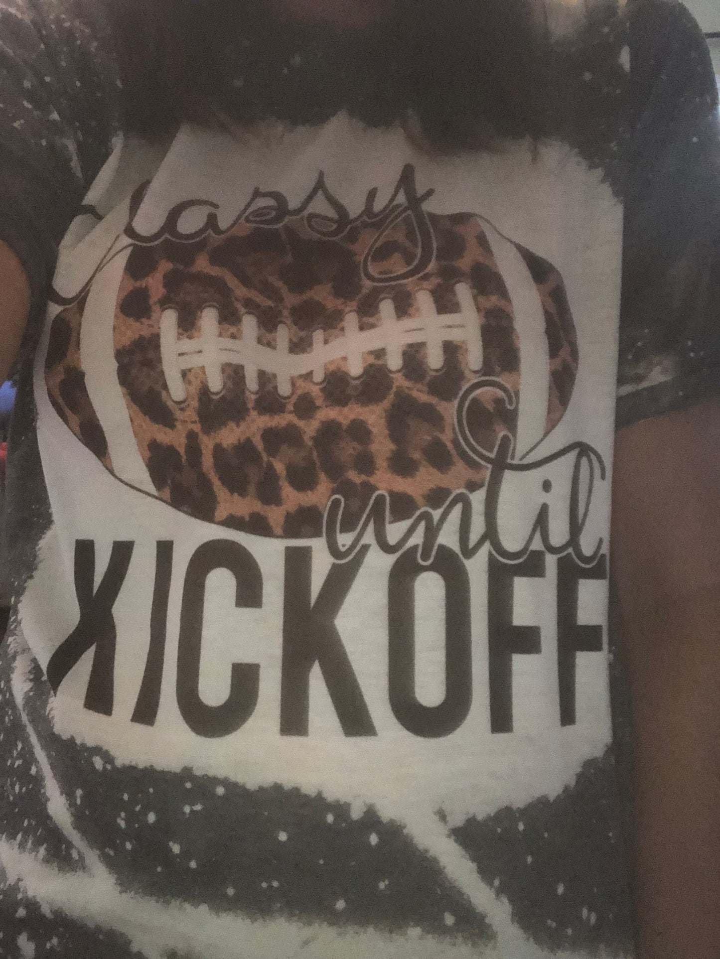 Classy Until Kickoff Bleached Shirt - Liv's Boutique