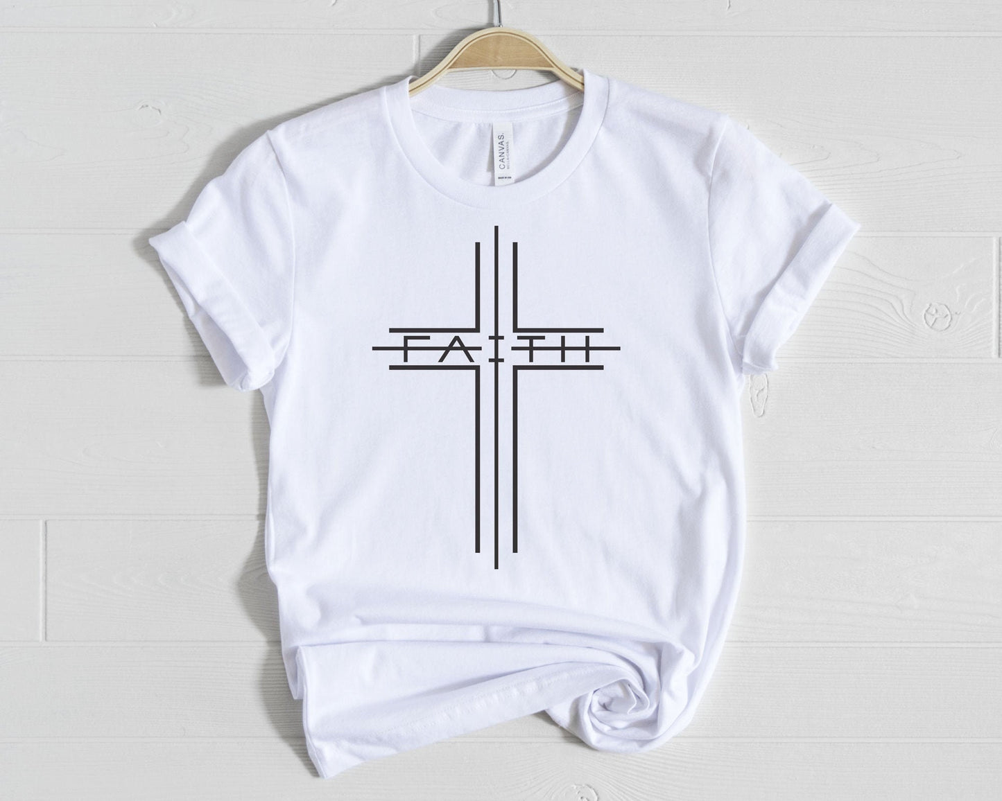 Faith Vertical Cross Unisex Shirt - Liv's Boutique