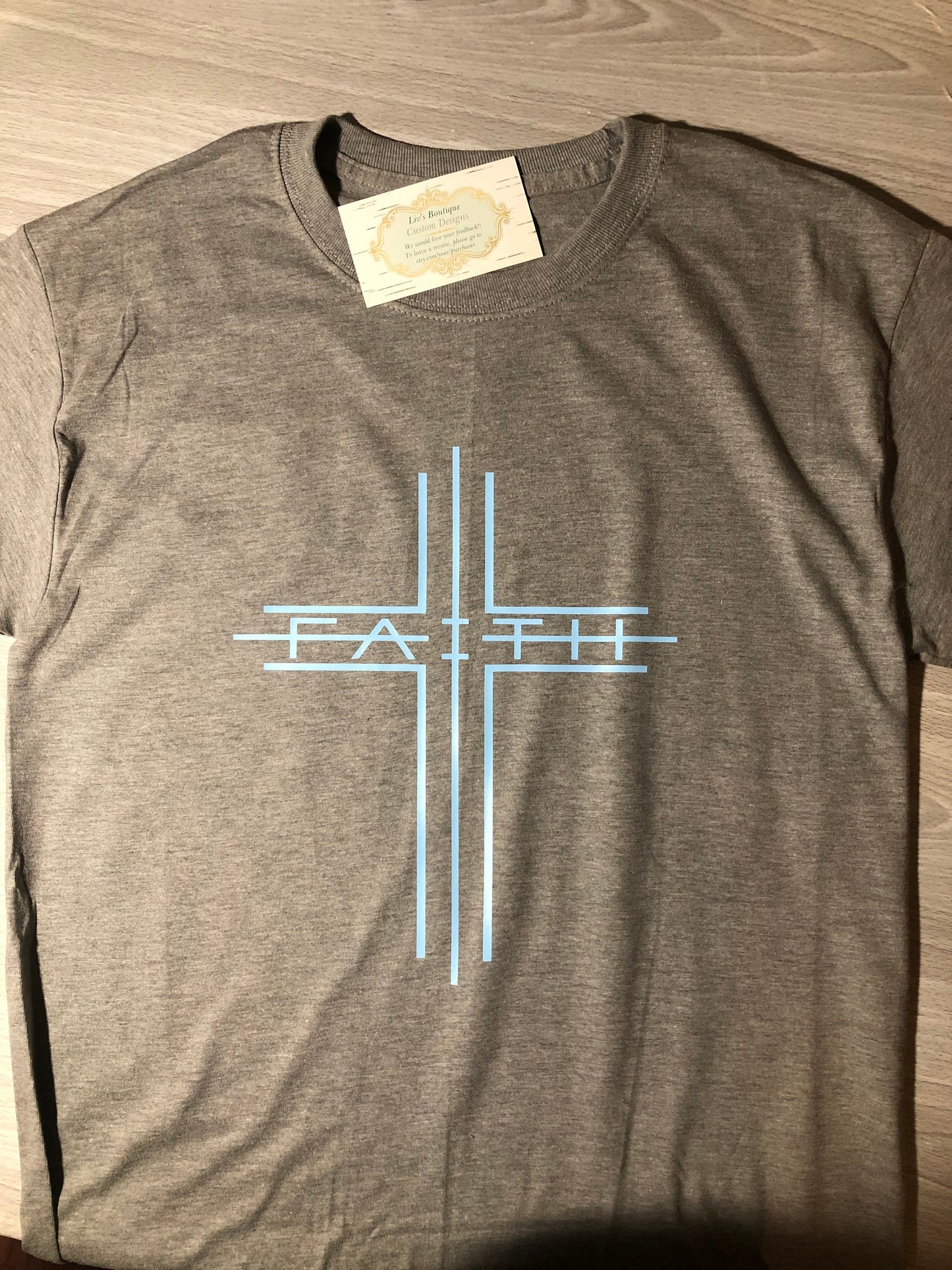 Faith Vertical Cross Unisex Shirt - Liv's Boutique