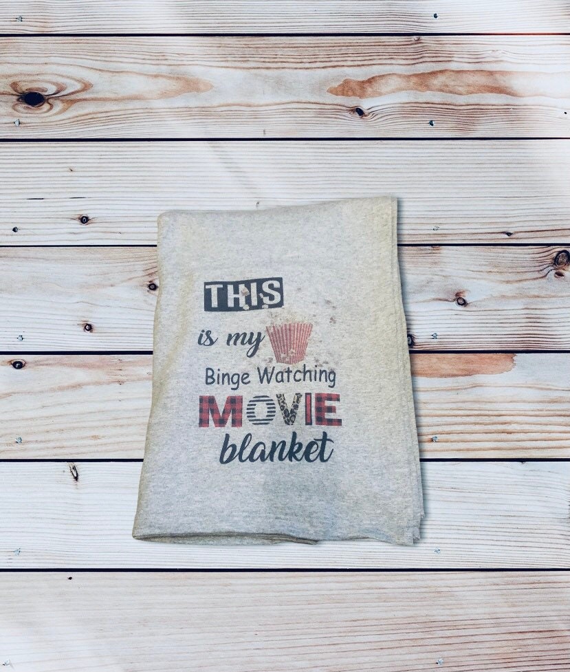 This is my Custom Binge Watching Christmas Blanket - Liv's Boutique