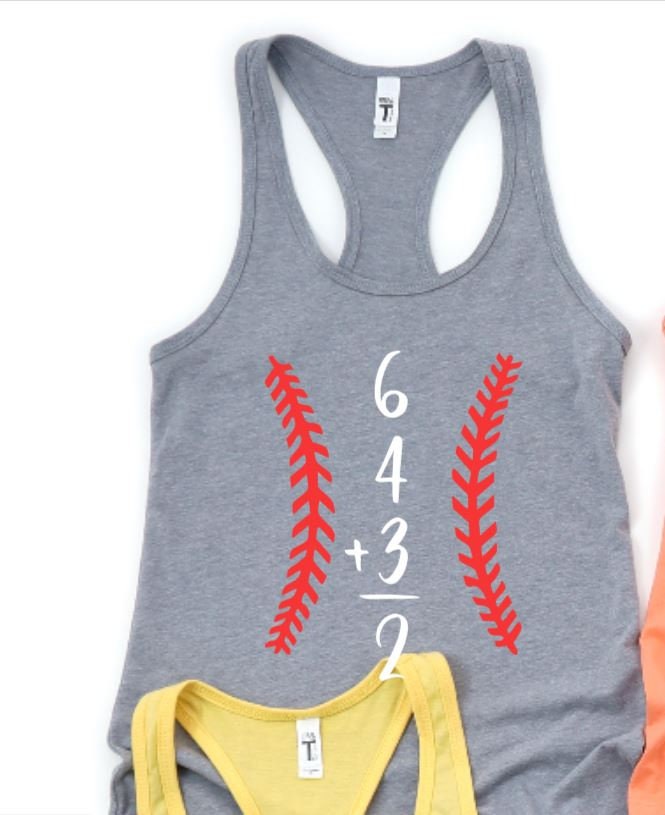 Personalized Baseball Double Play 6 4 3 2 on Tank, Personalized Turn Two Glitter Baseball Tank with Name, Custom Glitter Softball Name