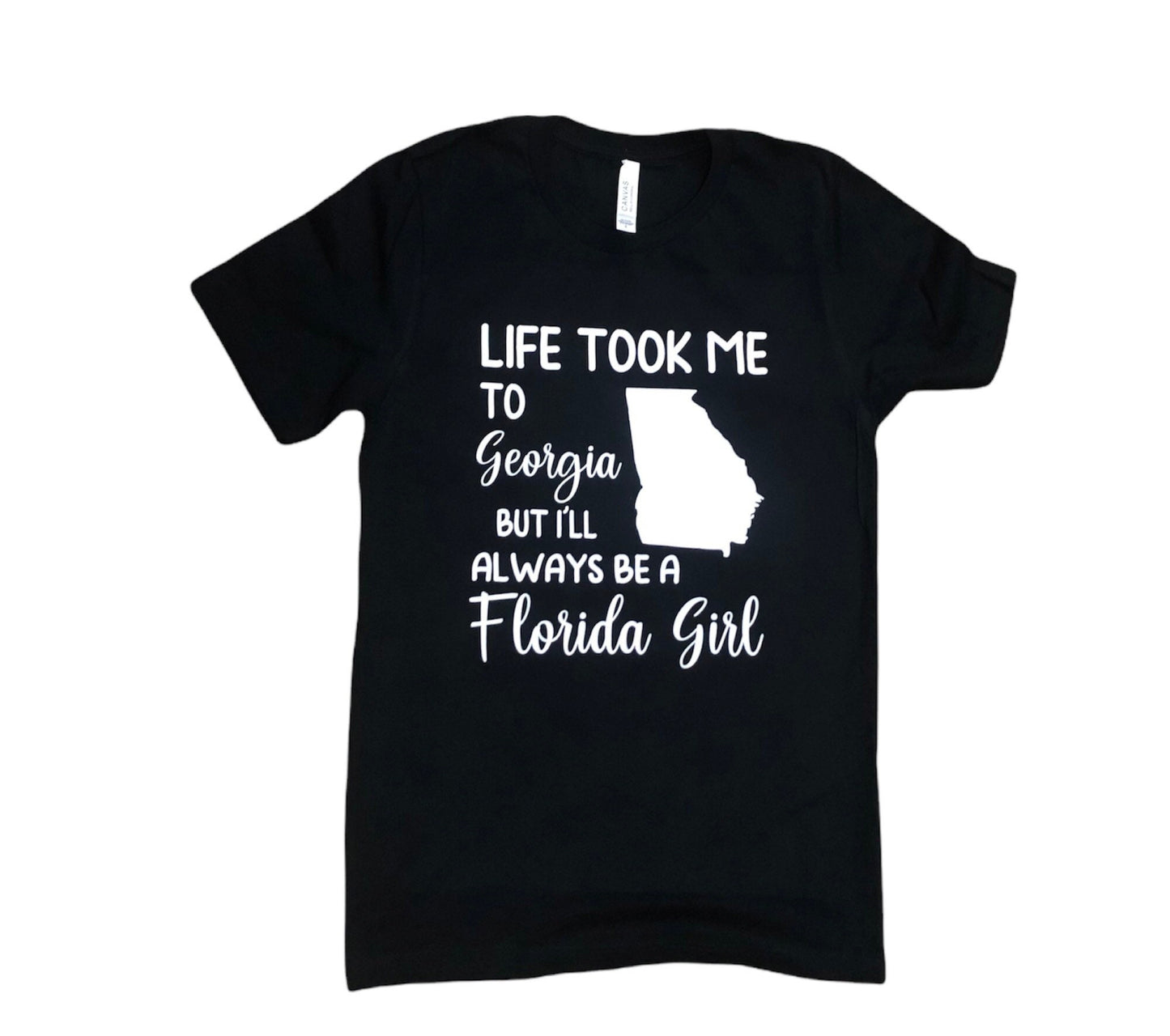 Life took me to Florida, but I'll always be a Indiana Girl, State Shirts, Custom made state shirt, Moving Shirts for ladies, Florida Shirt - Liv's Boutique