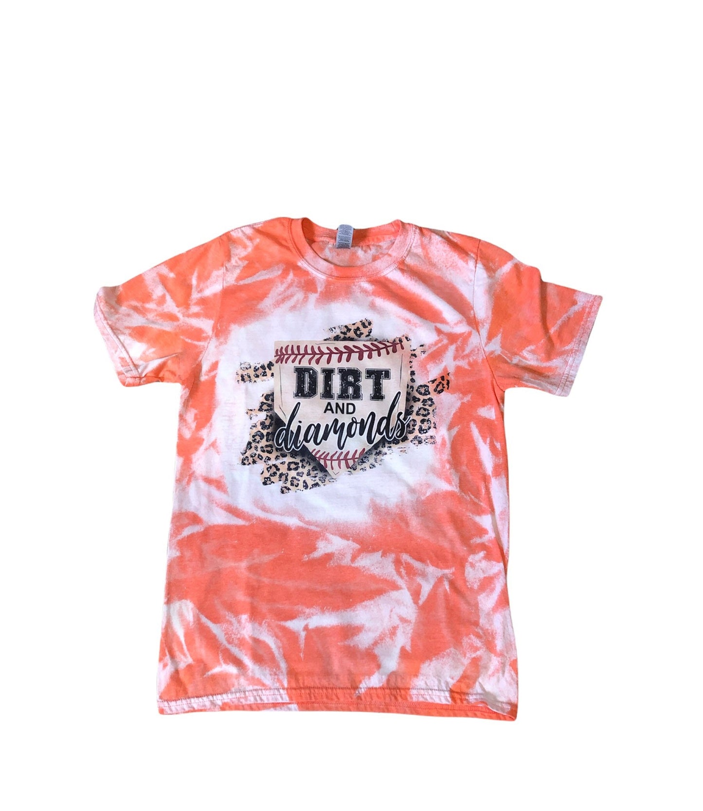 Baseball Mom Dirt and Diamonds Bleached Shirt - Liv's Boutique