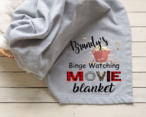 This is my Custom Binge Watching Christmas Blanket - Liv's Boutique
