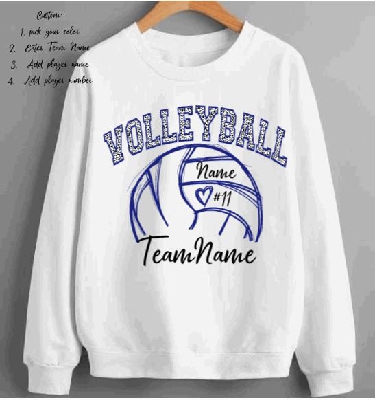 Personalized Volleyball Shirt, High School Spirit Sweatshirts, Leopard Volleyball Shirt, Custom Volleyball Sweatshirt, Volleyball Mascot - Liv's Boutique