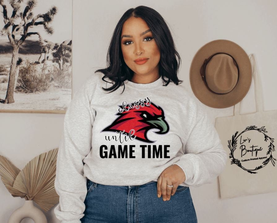 Classy Until Game Time - School Mascot Sweatshirt - Liv's Boutique