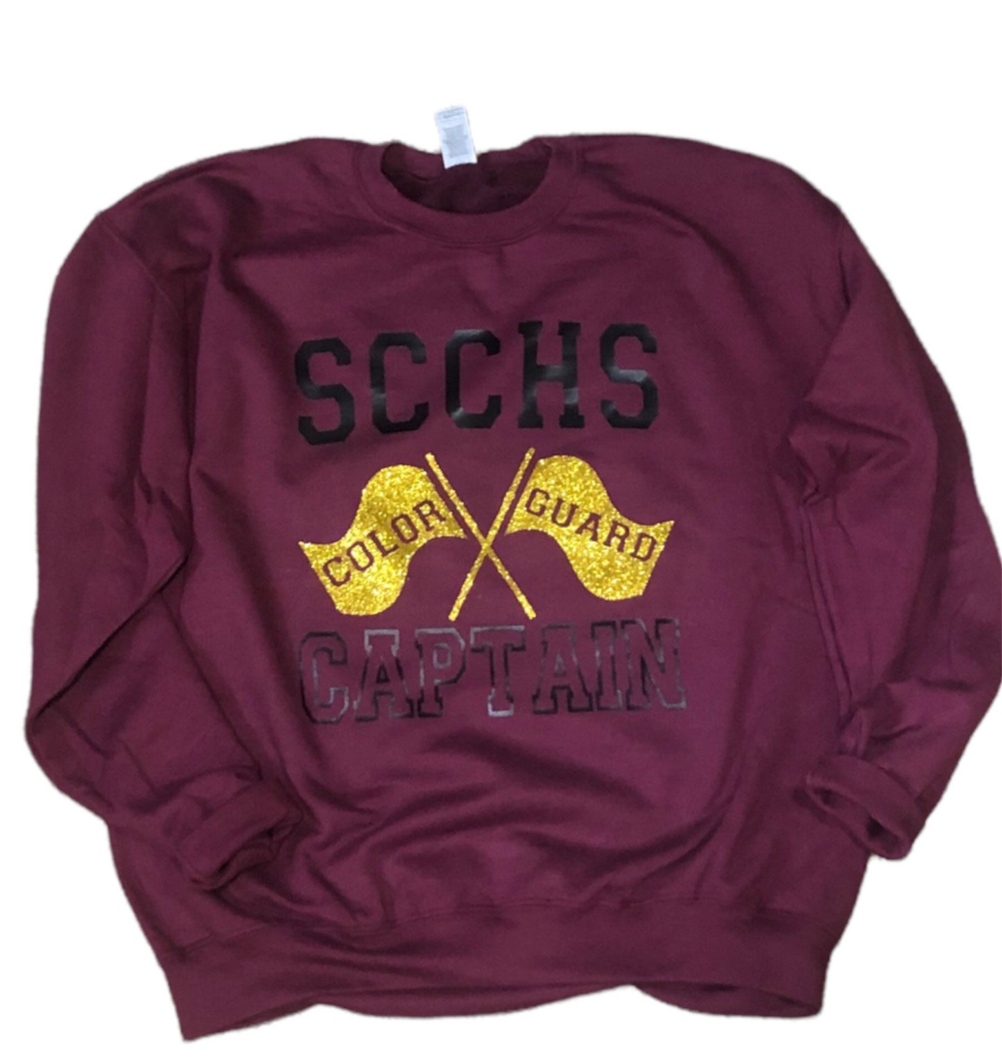Color Guard, Band Mom Spirit Wear Glitter Sweatshirt - Liv's Boutique