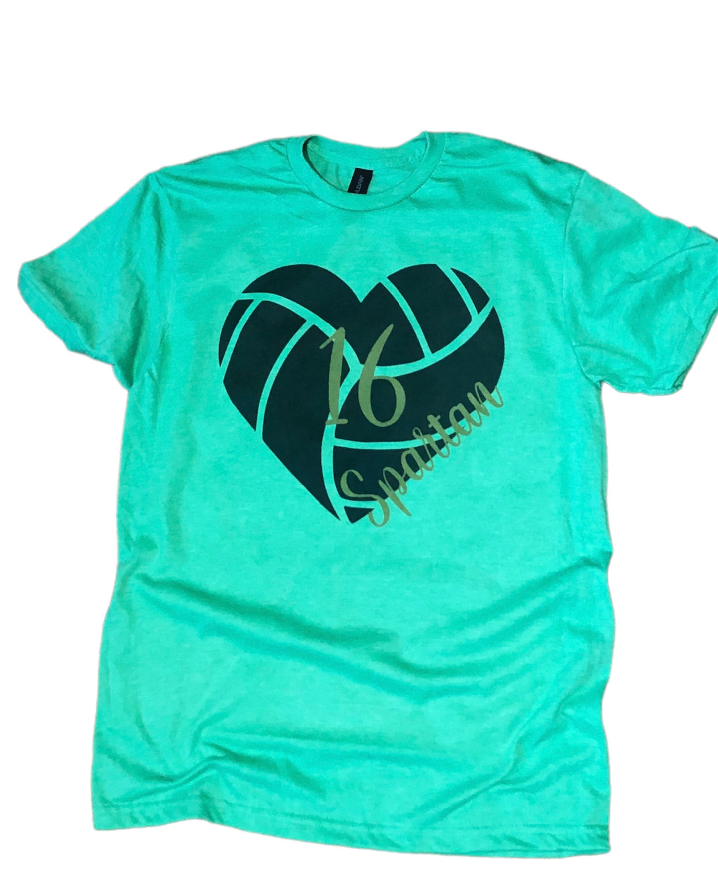Custom volleyball heart shirt add player name and number