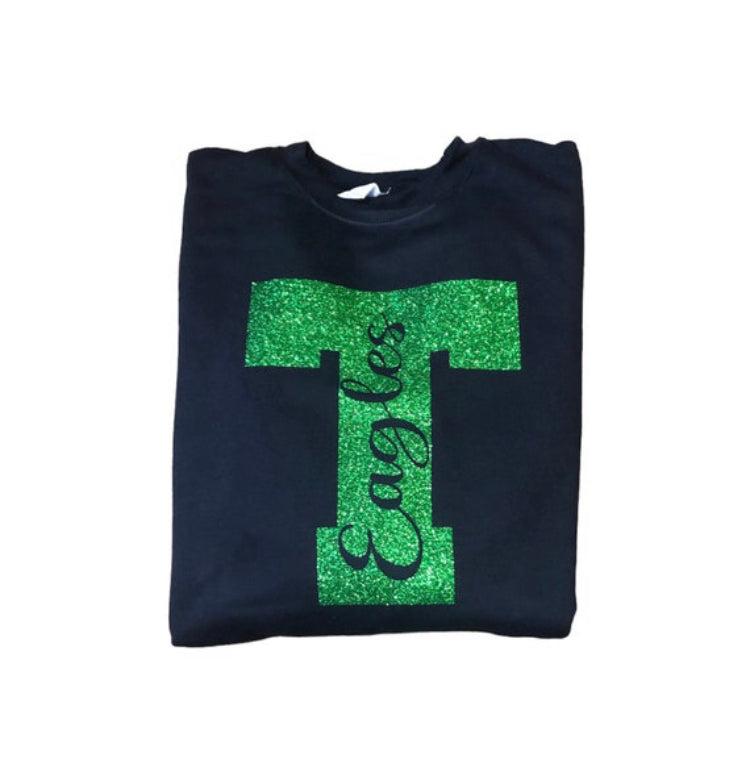 High School Big Solid Letter Spirit Sweatshirt - Liv's Boutique
