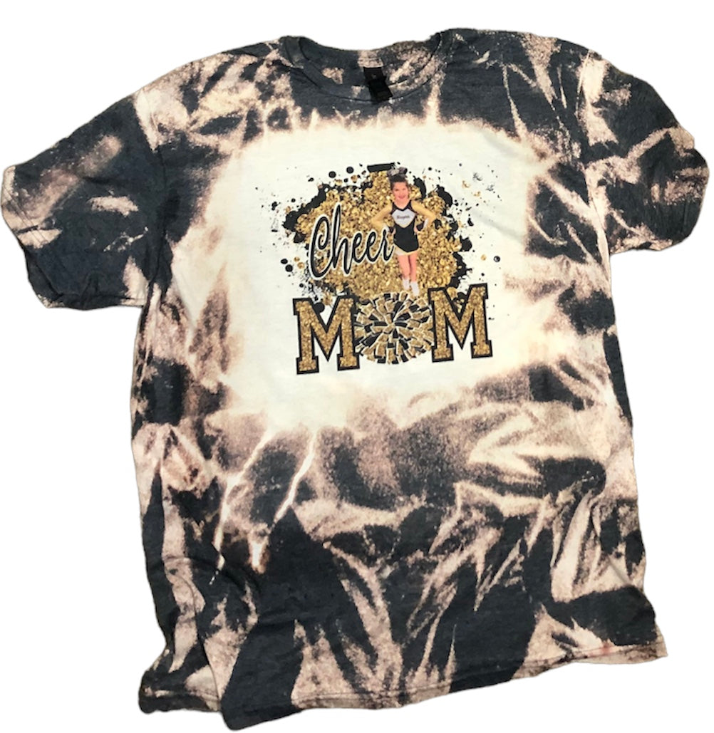 Custom Cheer Photo Shirt Bleached