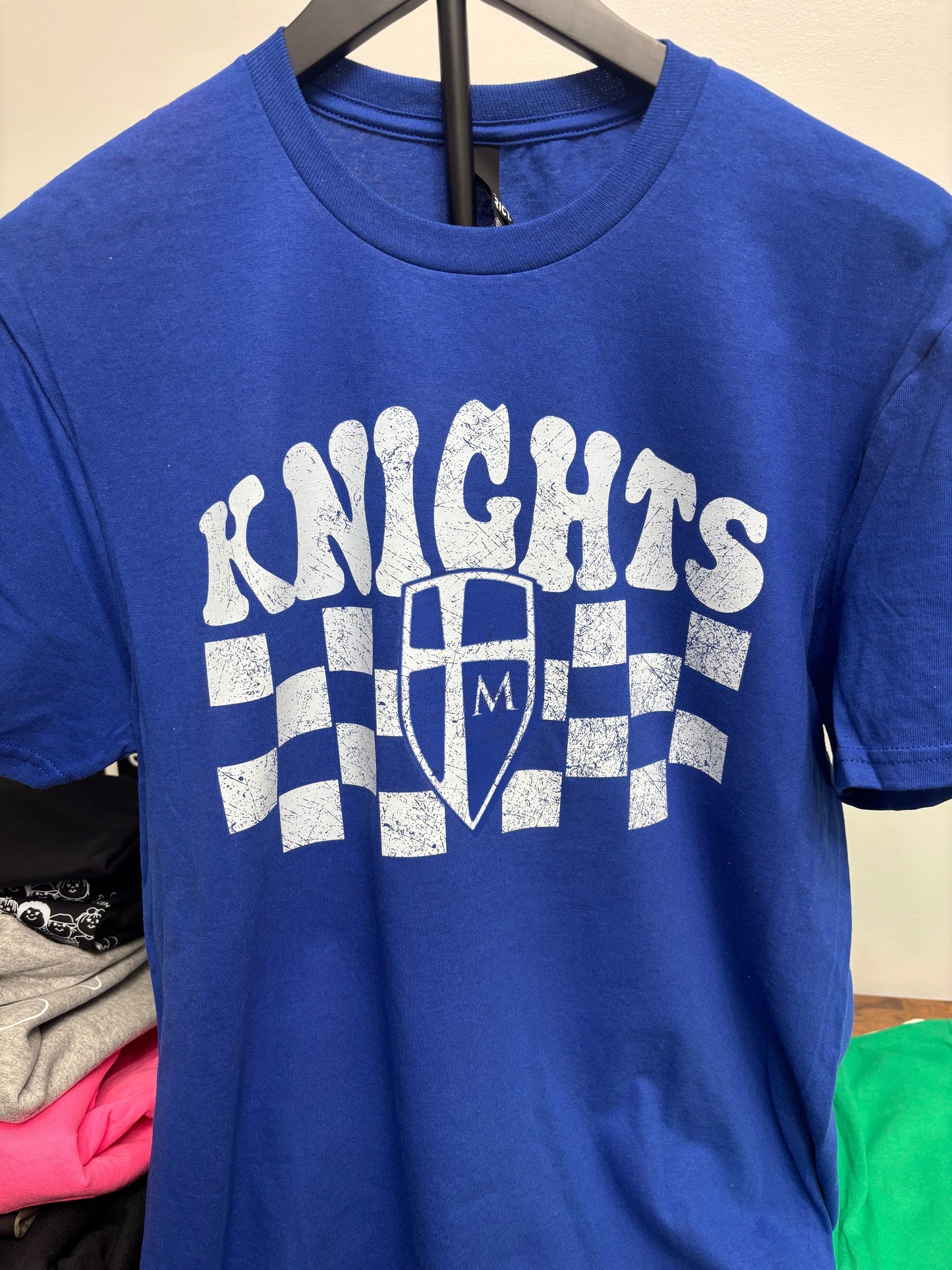 Marian Knights Check Vintage Graphic Tee