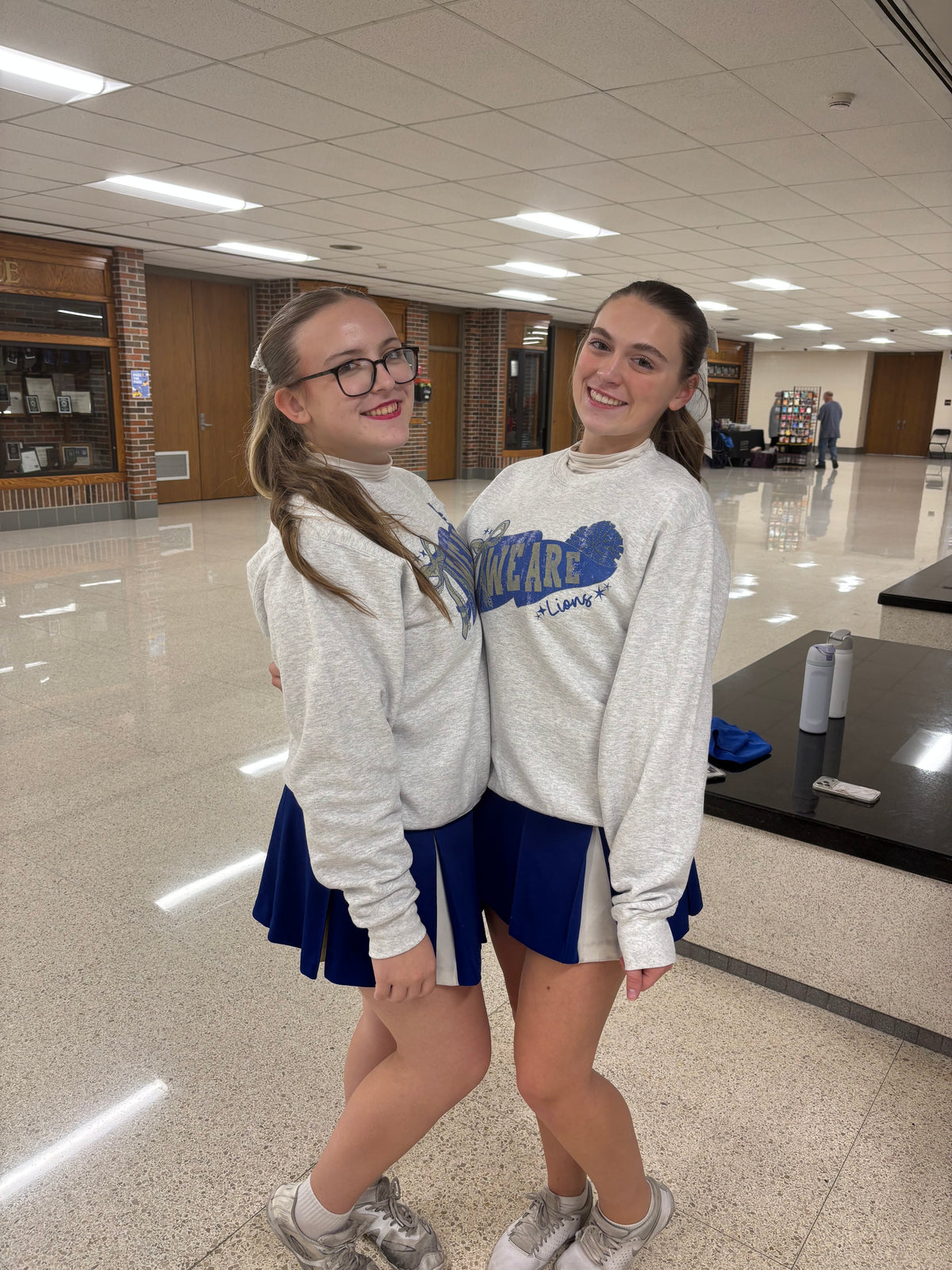 Custom Cheer Pennant Crewneck Sweatshirt - Personalized Team Spirit Wear
