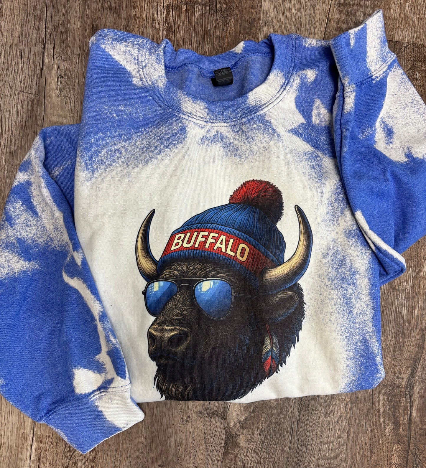 Bleached Spirit Animal Football Crewnecks
