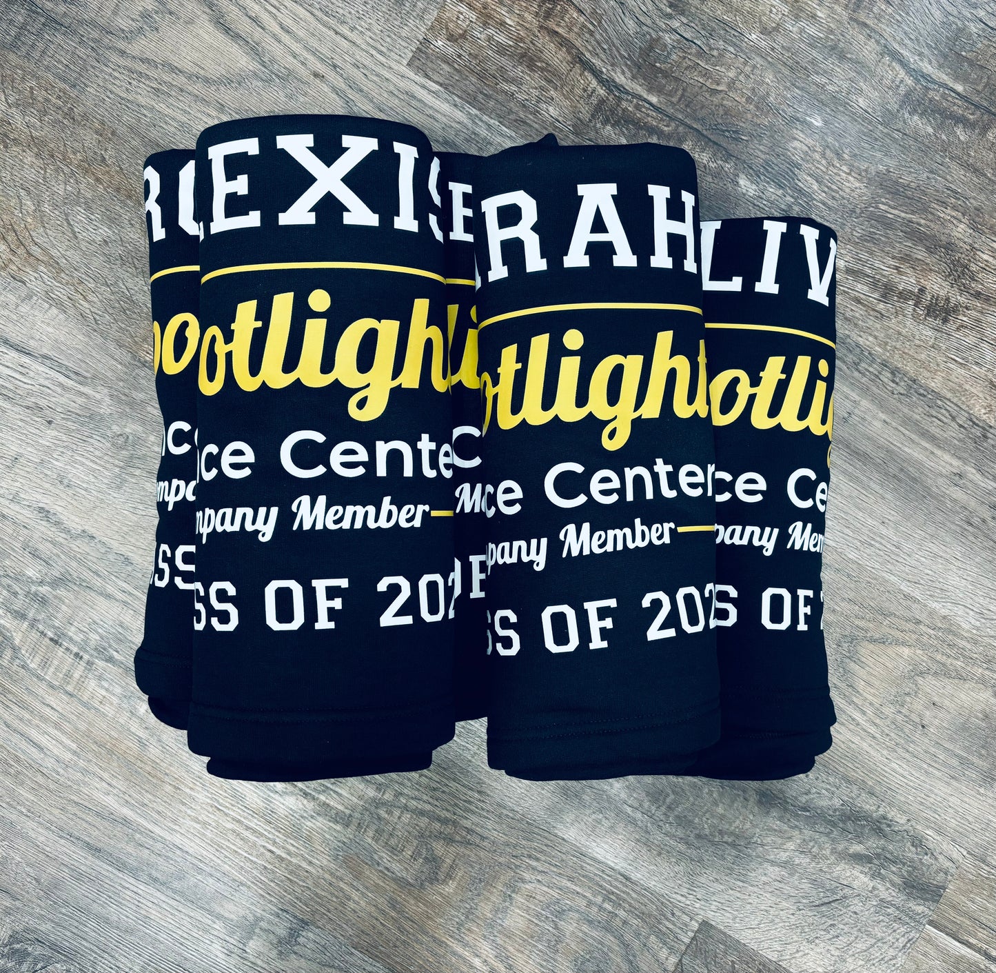 Custom dance team blankets - black 