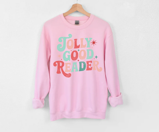 Jolly Good Reader Christmas Sweatshirt
