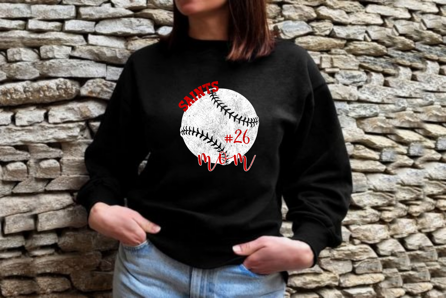 Custom Football or Baseball Mom Shirt, Bleached or Plain Personalized Shirt