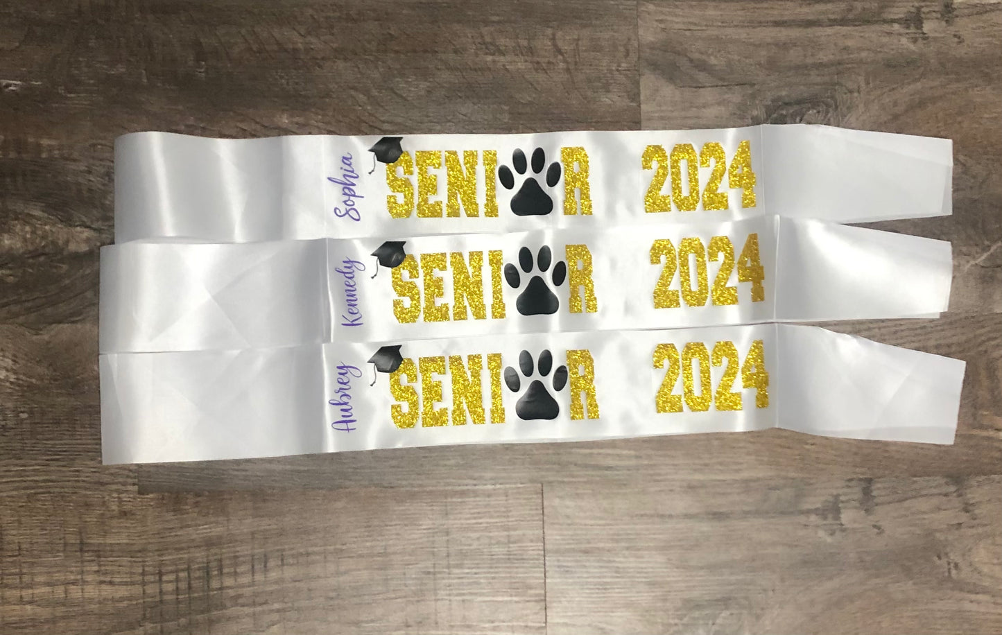 Satin Sash Customized for senior night, graduation and more