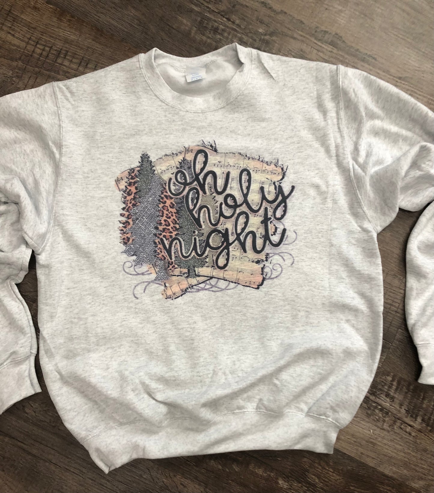 Oh holy night Christmas sheet note sweatshirt