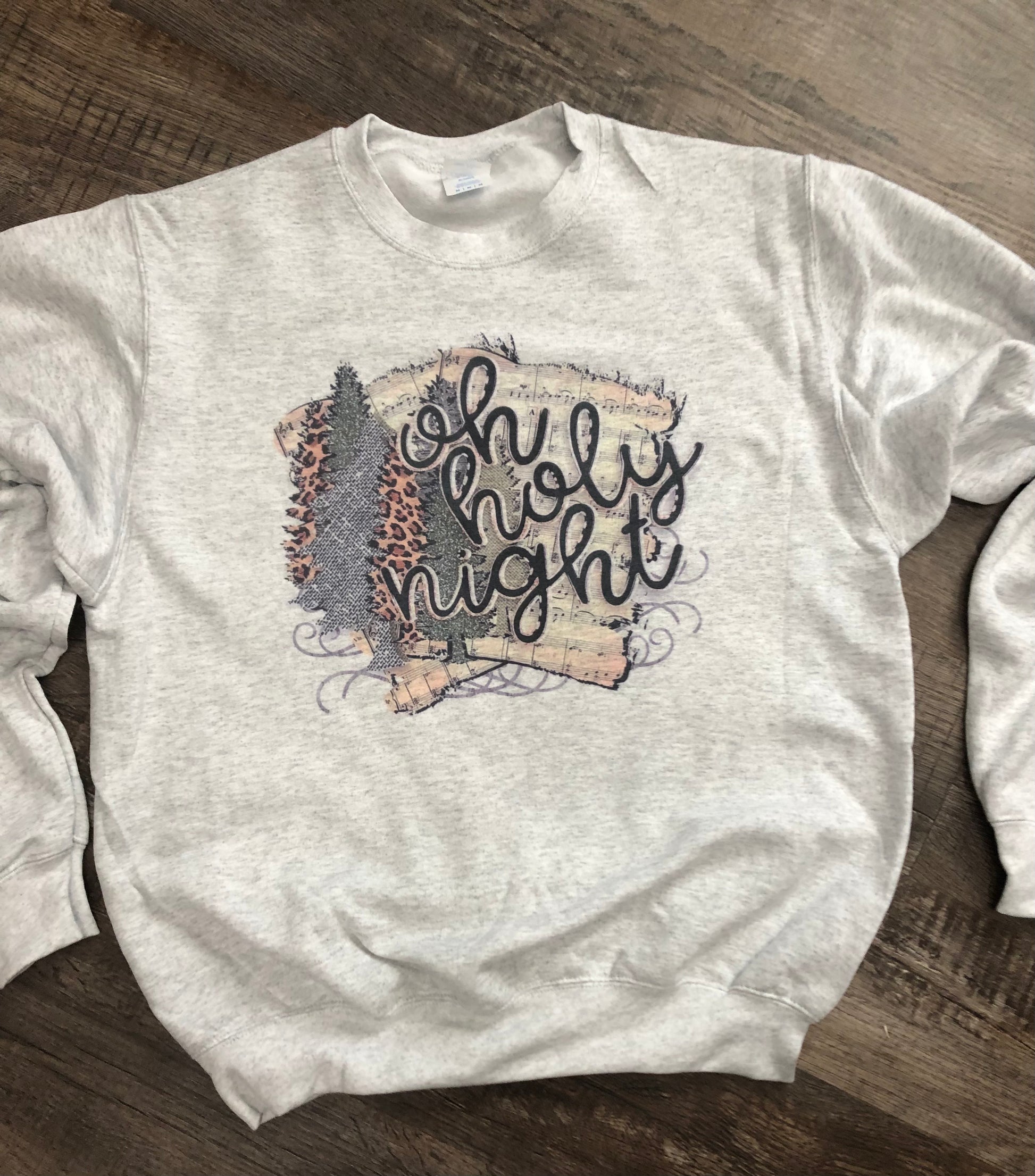 Oh holy night Christmas sheet note sweatshirt