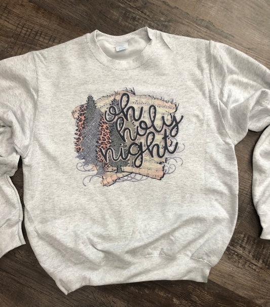 Oh holy night Christmas sheet note sweatshirt