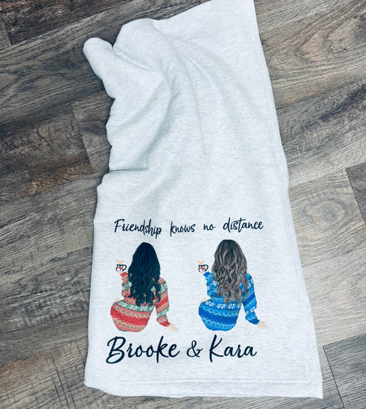 Blankets ~ Custom Best Friend Gift, Sweatshirt Blanket