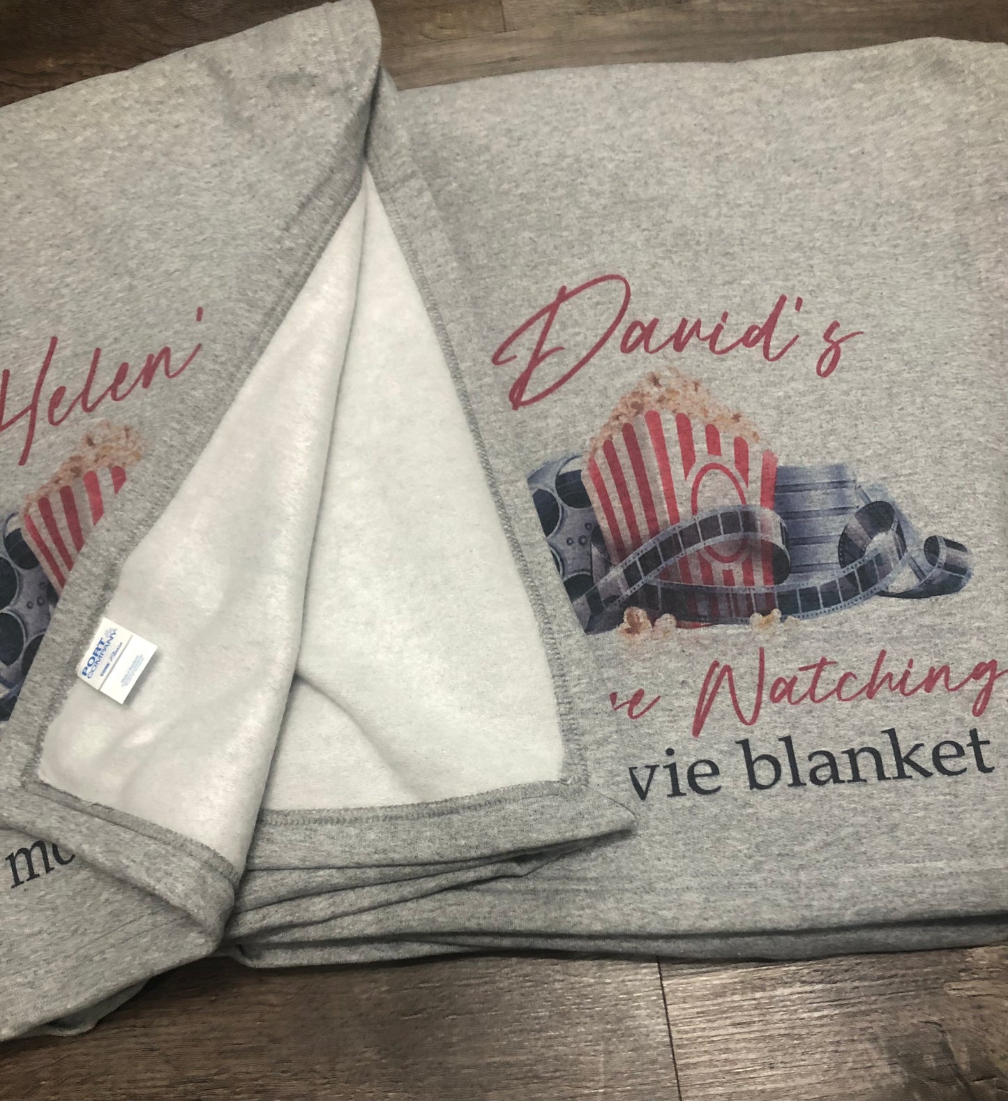 Binge Watching Movie Blanket Personalized Gift