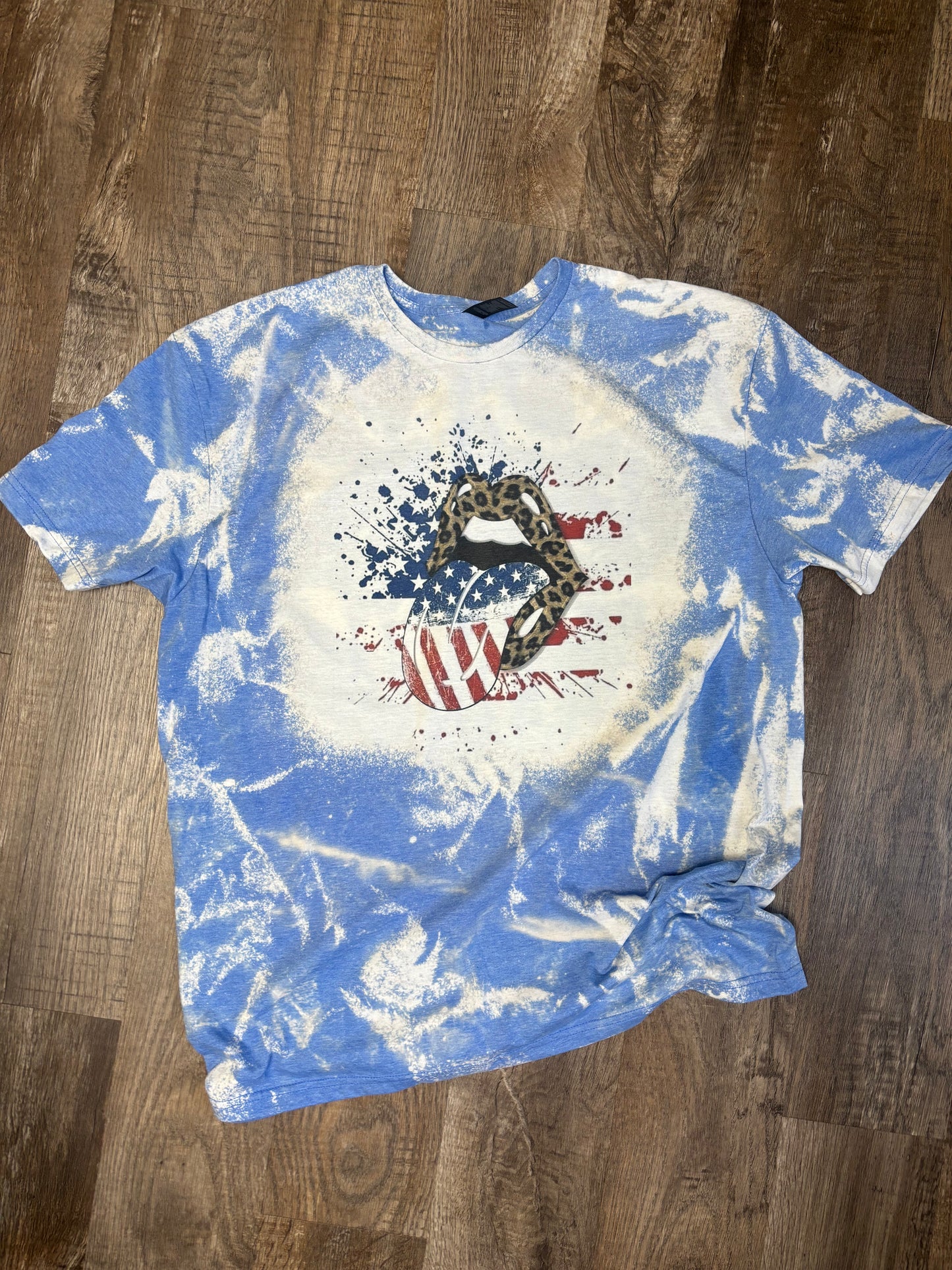 July 4th American Tongue Bleached Shirt