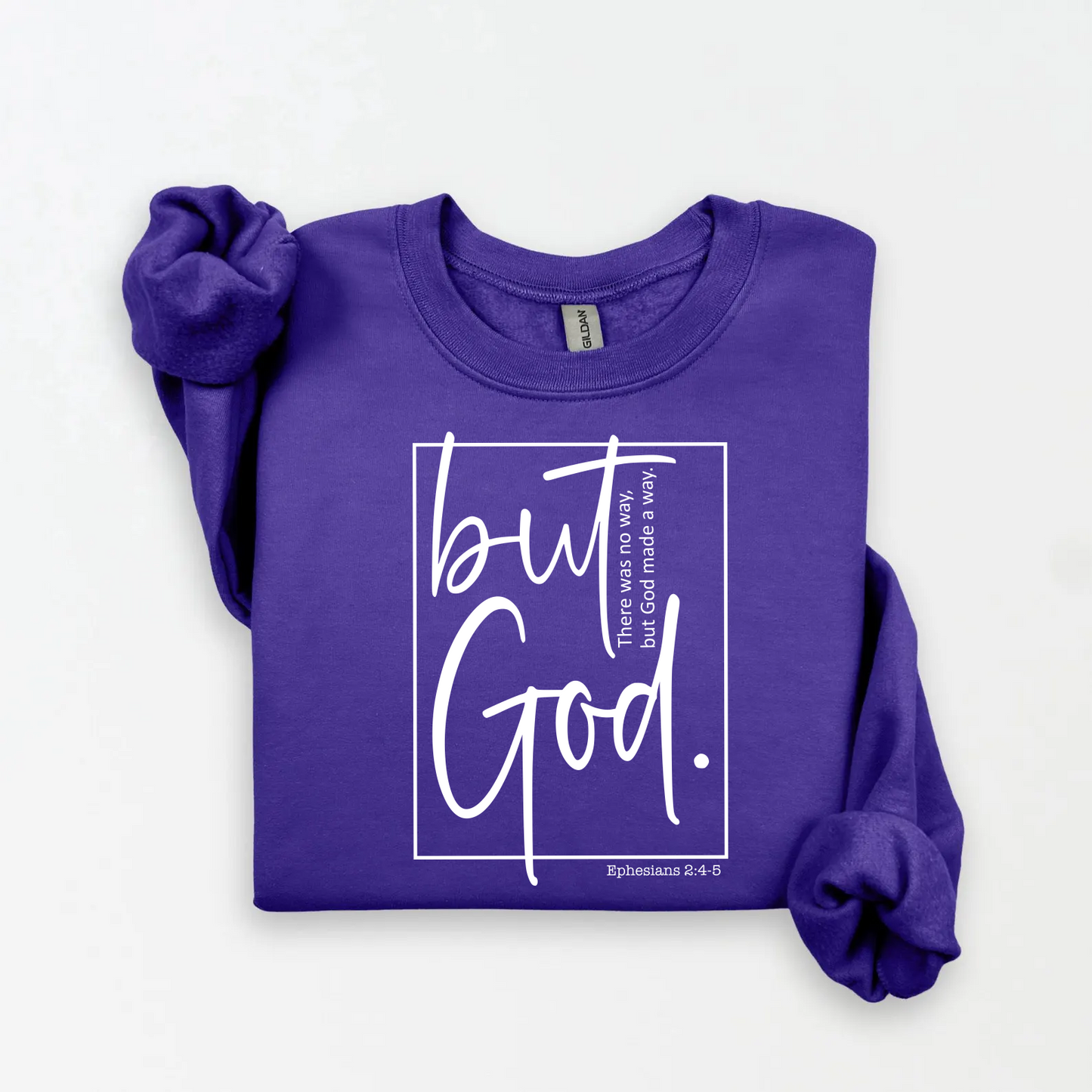 But God there was no way but God made a way.  Eph 2:46 purple crew