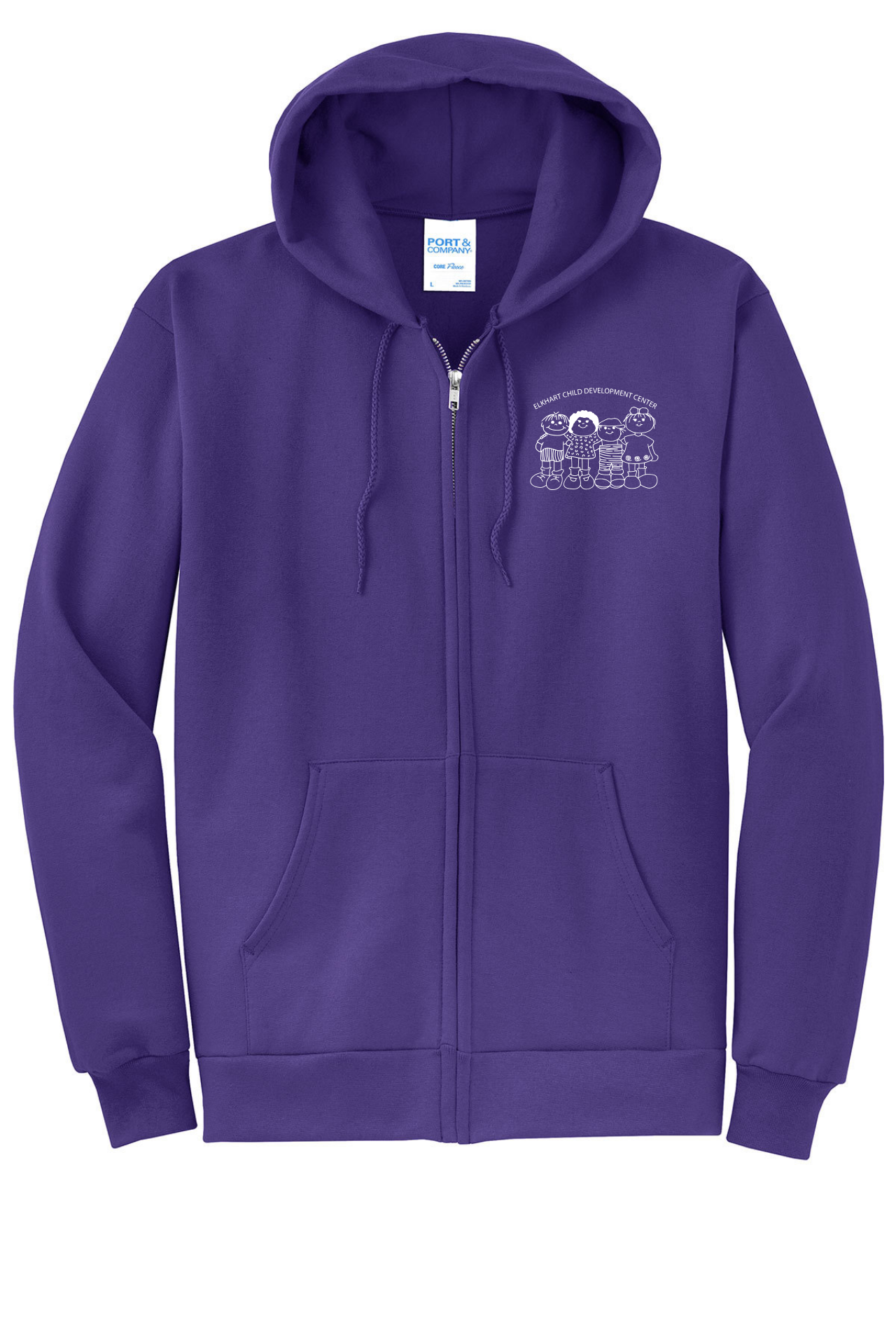 Elkhart Child Development Center Fleece Full-Zip Hooded Sweatshirt