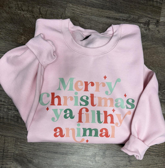 Ya Filthy Animal Christmas Sweatshirt