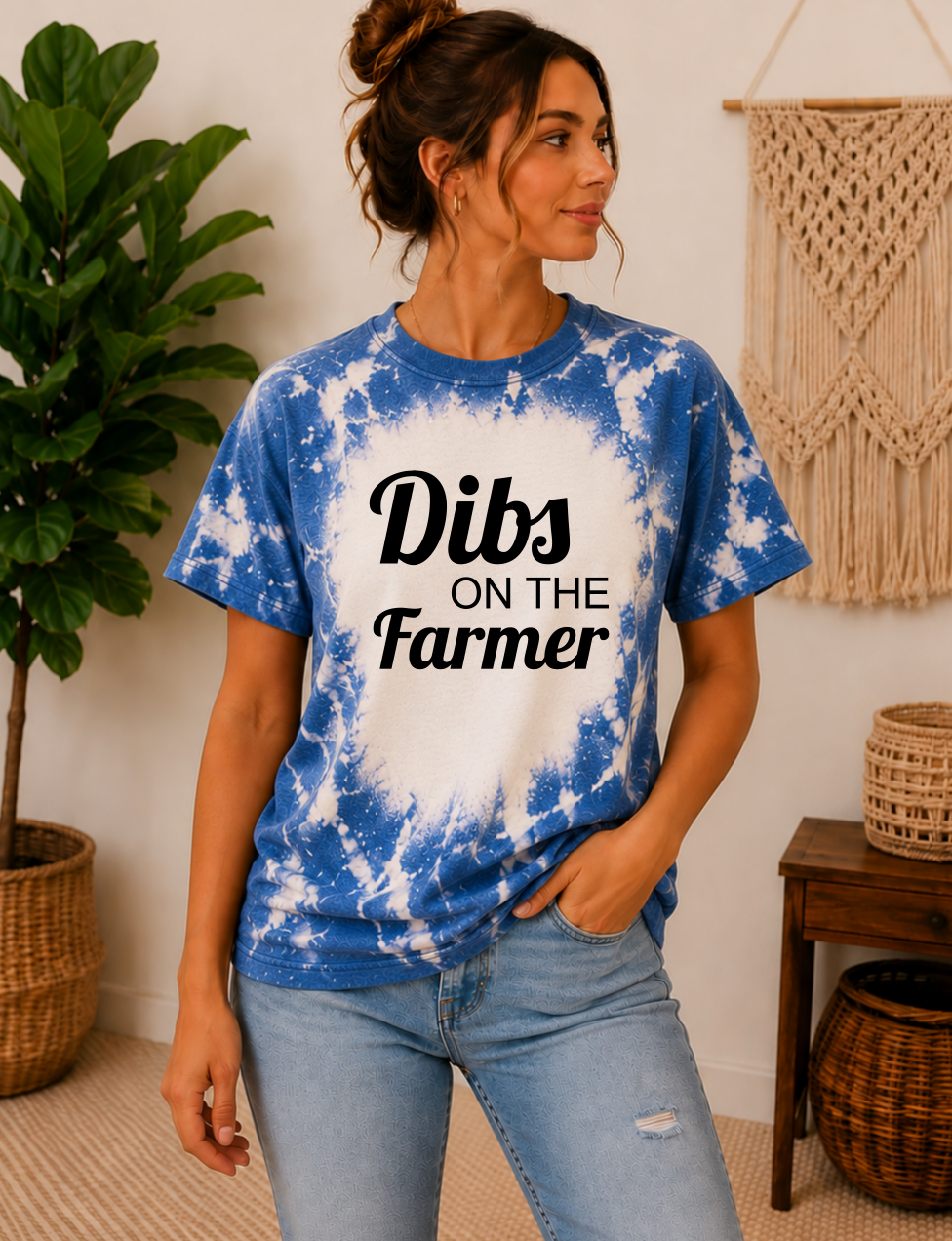 Dibs on the farmer blue bleached tee