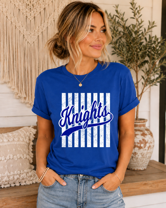 Knights stripe vintage school mascot tee