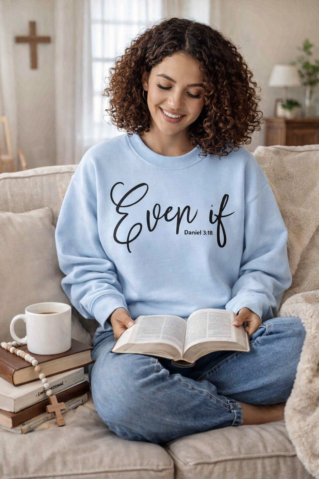 Even if blue crewneck Daniel :18