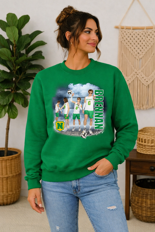 Volleyball mom senior photo sweatshirt