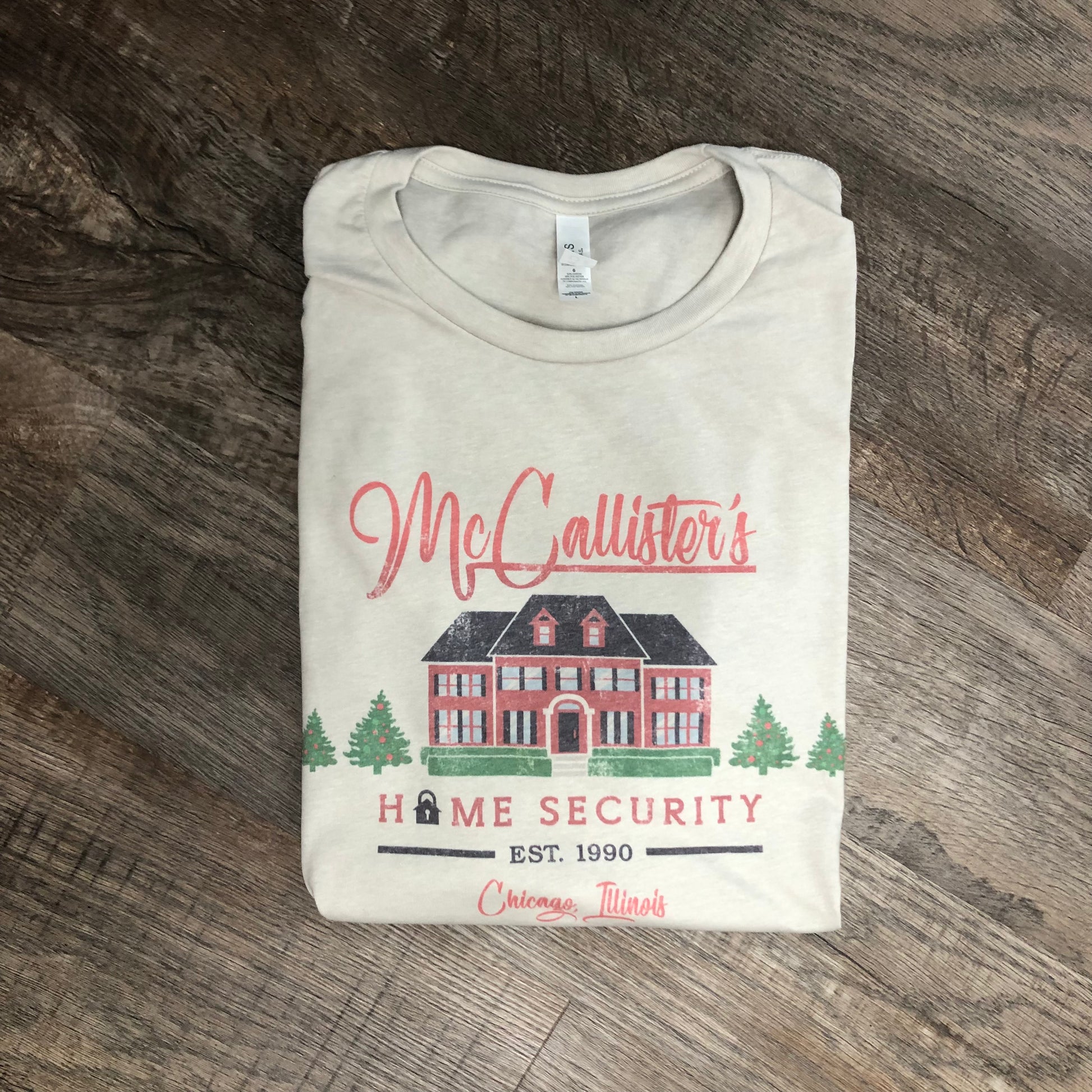McCallister's Home security Graphic Christmas Tee