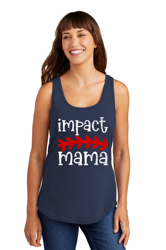 Impact Mama Custom Softball/Baseball Ladies Core Cotton Tank Top