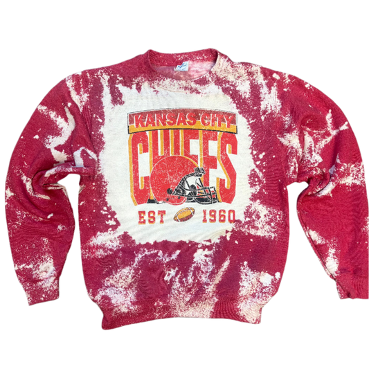 Kansas Bleached Football Sweatshirt