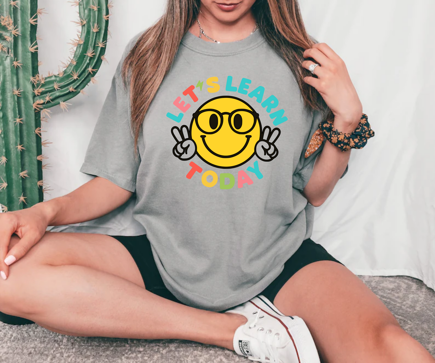 Let's learn today graphic tee