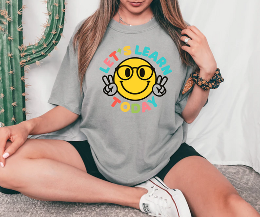 Let's learn today graphic tee