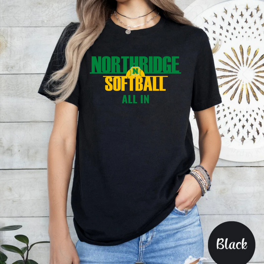 Northridge Raiders Softball All In Unisex Tee